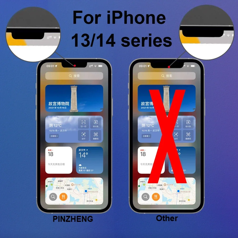 PINZHENG Ban Đầu Màn Hình Chất Lượng Cao INCELL OEM LCD OLED Dành Cho iPhone X XR XS MAX 11 12 13 MINI PRO vợt Cầu Lông PROMAX Màn Hình Thay Thế