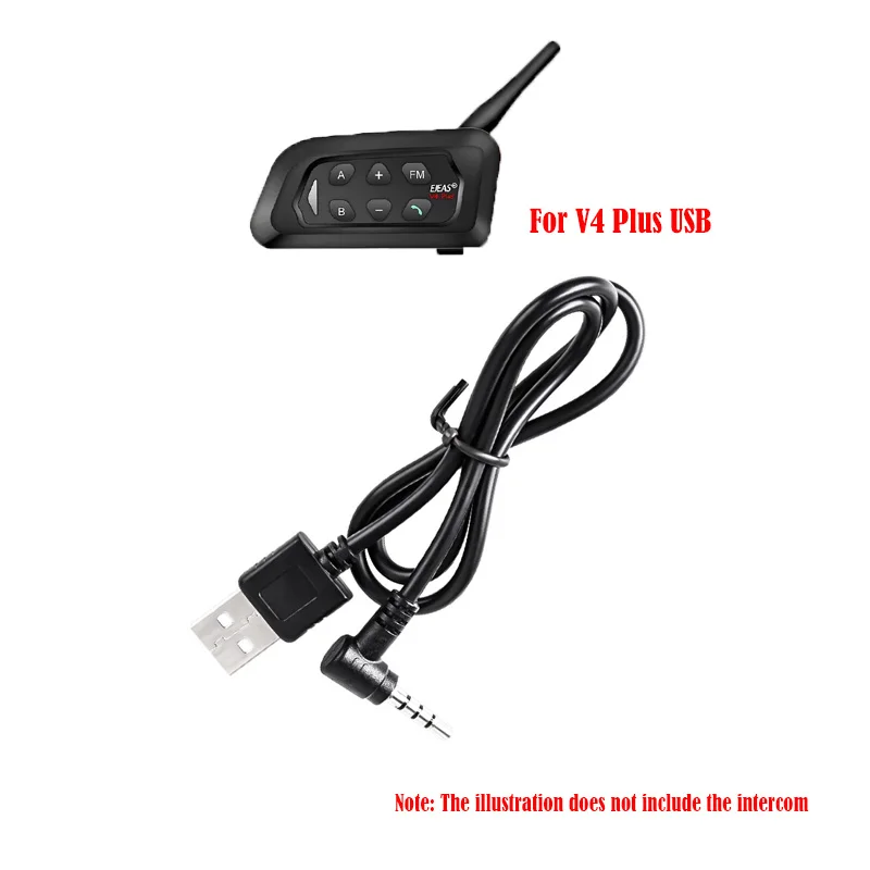 EJEAS V6 V4 V4C V6C V6 Pro FBIM cable de carga de datos de 3,5mm accesorios de intercomunicación para casco Cable de carga USB