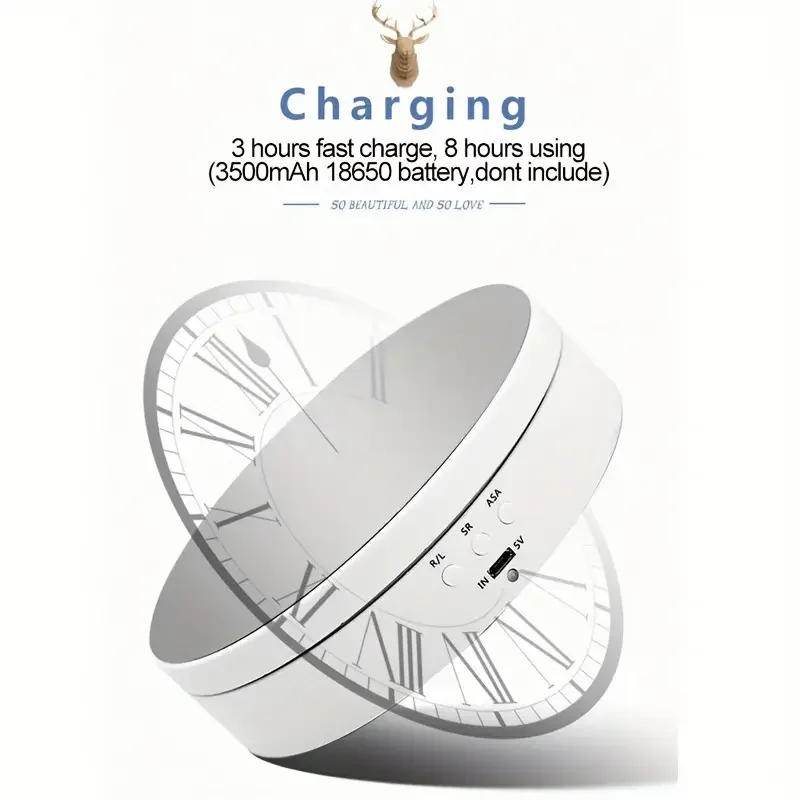 3 Speeds Electric Rotating Display Stand Turntable Mirror Photography Turntable Jewelry Holder, 5.4Inches / 6.6lbs Load