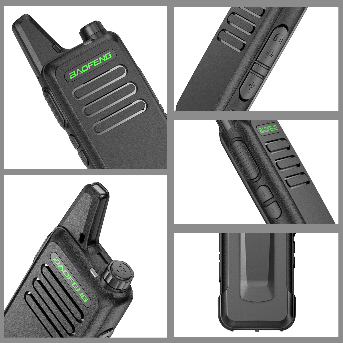 Baofeng 2 pcs Mini Walkie Talkie PMR 446 FRS แบบพกพาวิทยุ ht PTT Walkie-talkies T20 วิทยุแบบพกพาสําหรับล่าสัตว์ Cafe