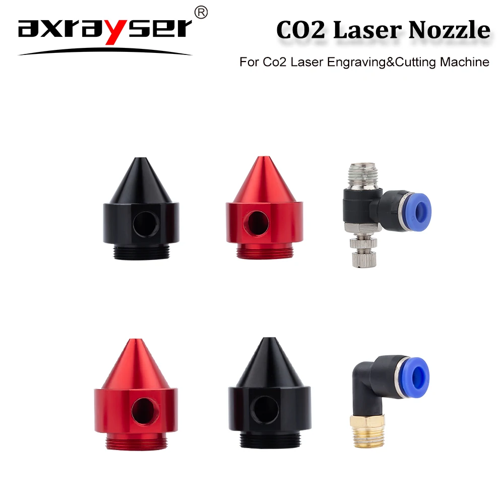 Boquilla de aire Axrayser, boquilla de Gas de grabado Co2 para máquina cortadora de grabado láser Co2