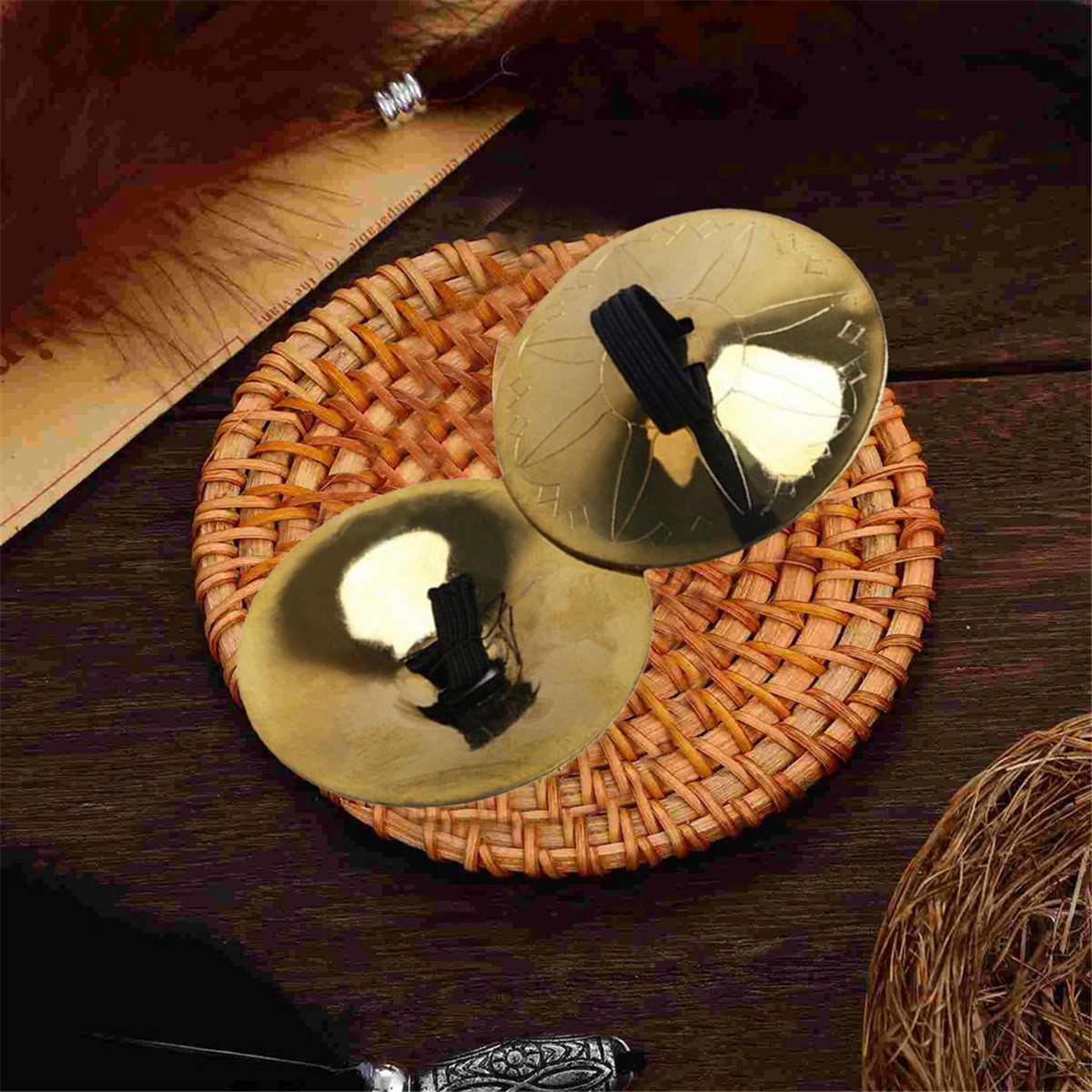 A71P 4 peças de pratos de dedo de cobre, pratos de dedo pequenos para dança do ventre, pratos de dedo de equipamento musical