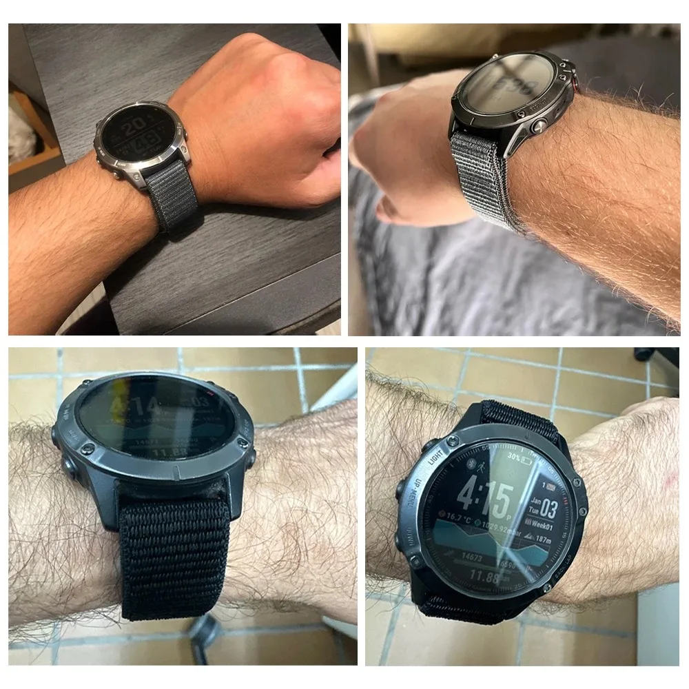 26 มม.22 มม.สําหรับ Garmin Fenix E 8 47 มม.51 มม.7 7X Pro/Enduro 3 2/Epix QUICK RELEASE สร้อยข้อมือ HOOK LOOP ไนลอนกีฬานาฬิกา