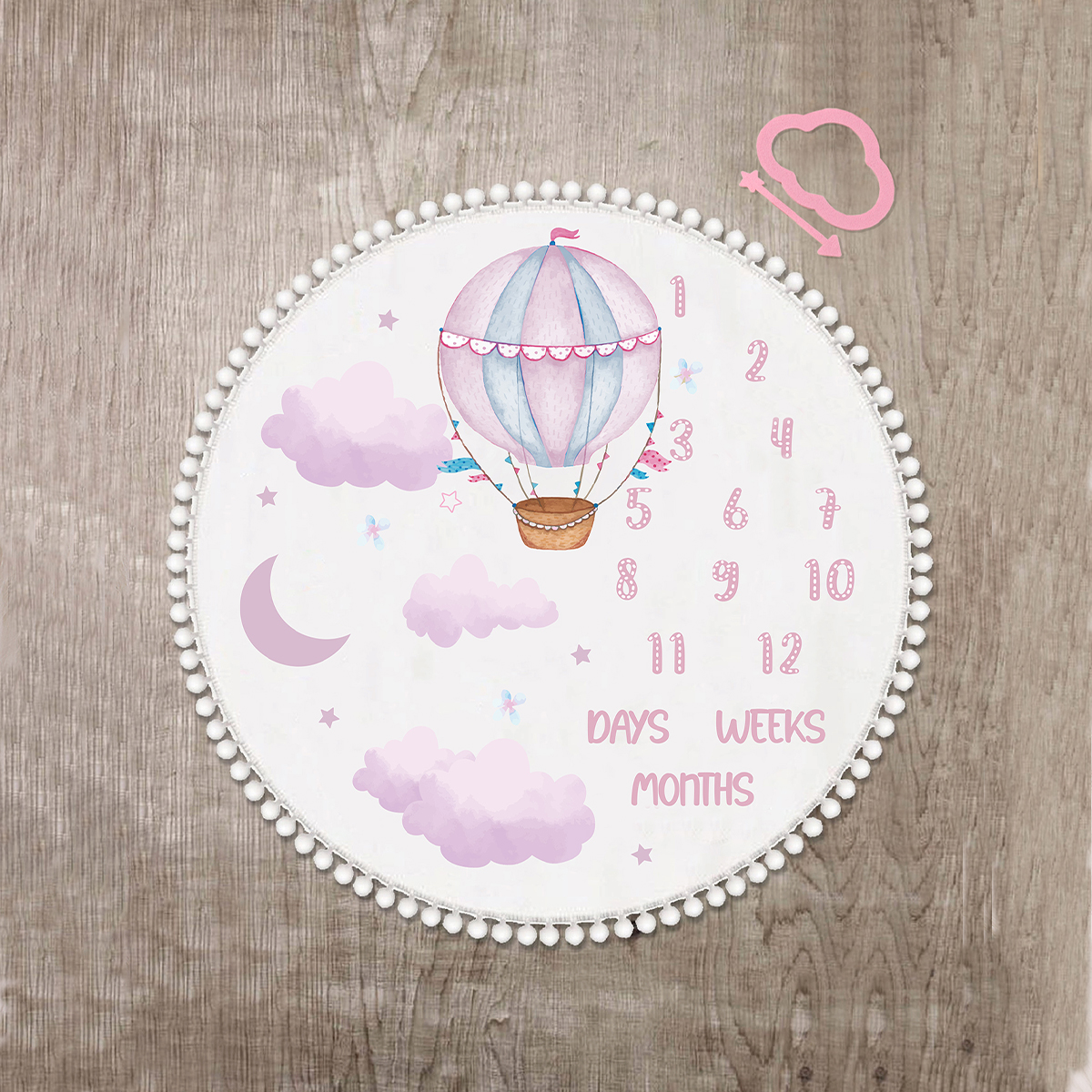 Ylsteed Flannel Month Milestone Blanket Baby First Year Calendar Monthly Growth Chart Shower Gift Newborn Photography Backdrop