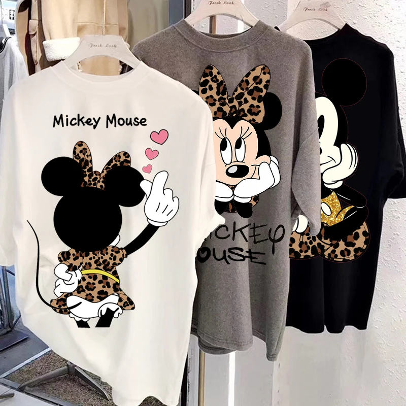 Camisetas Kawaii para mujer, blusas de Mickey Anime, ropa Y2k, camisetas gráficas, ropa Harajuku, camiseta de gran tamaño, Tops para mujer