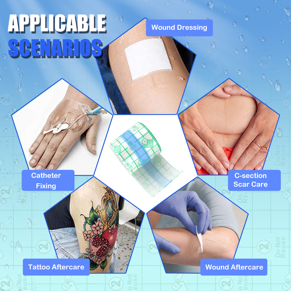 5m waterdichte tattoo-film nazorg beschermende huid genezing tattoo zelfklevend verband reparatie tattoo accessoires supply tape roll