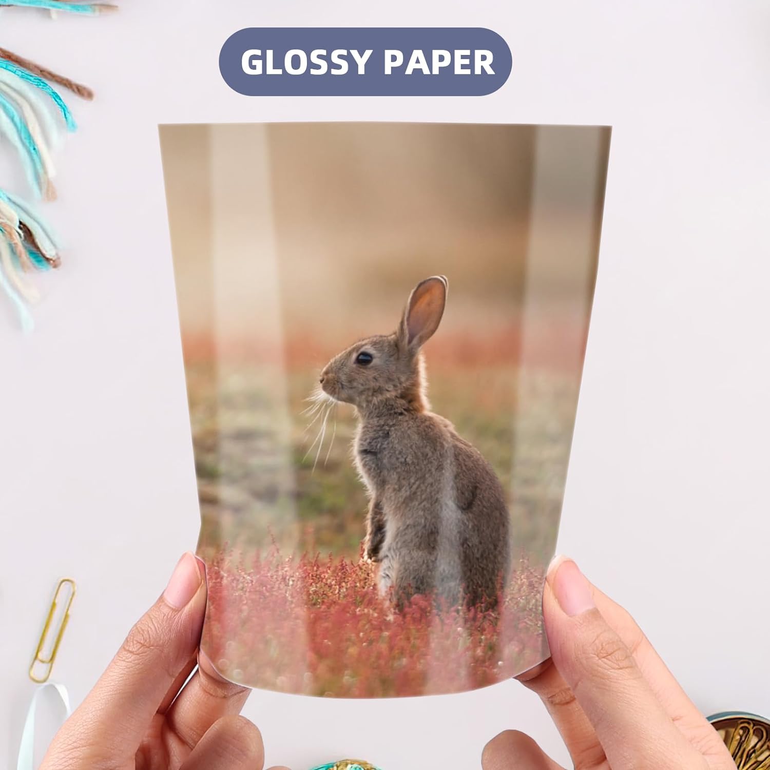 50 매 양면 인화지 고광택 인화지 8.3x11.7 인치 32lbs 잉크젯 프린터 120GSM과 호환 가능