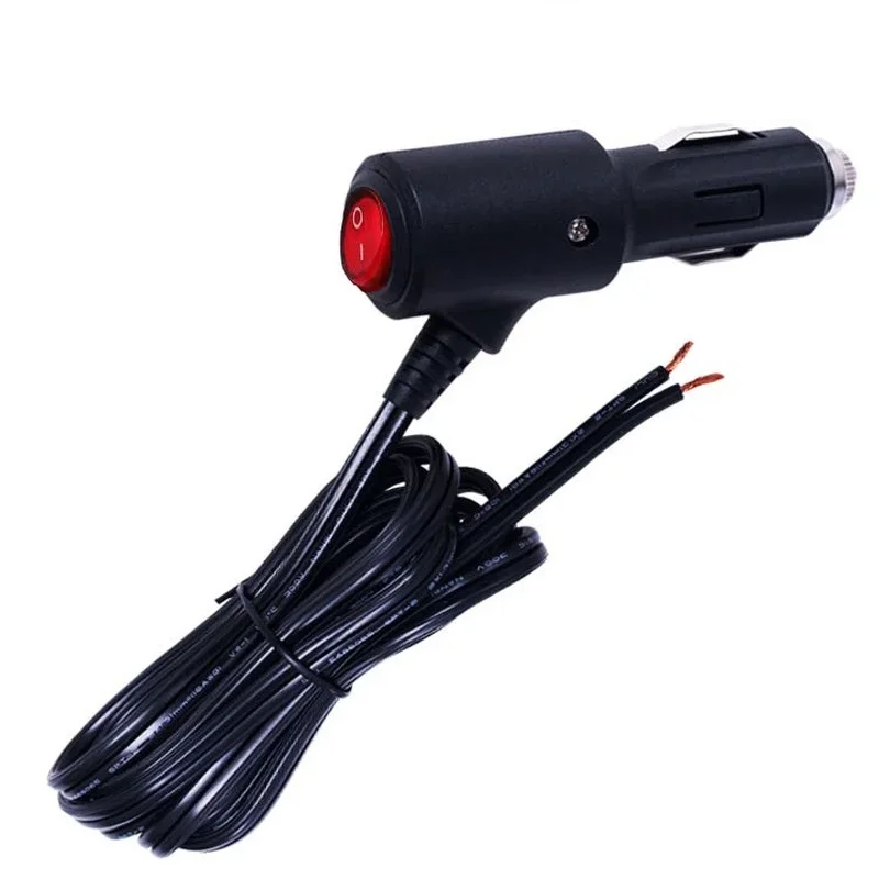 Carro motocicleta atv barco 12v 24v led interruptor liga/desliga isqueiro do carro tomada de energia conector com fusível 10a
