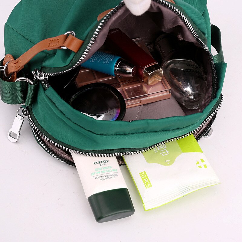 Nylon Damen wasserdichte Umhängetasche mit großer Kapazität lässig einfarbig Umhängetasche