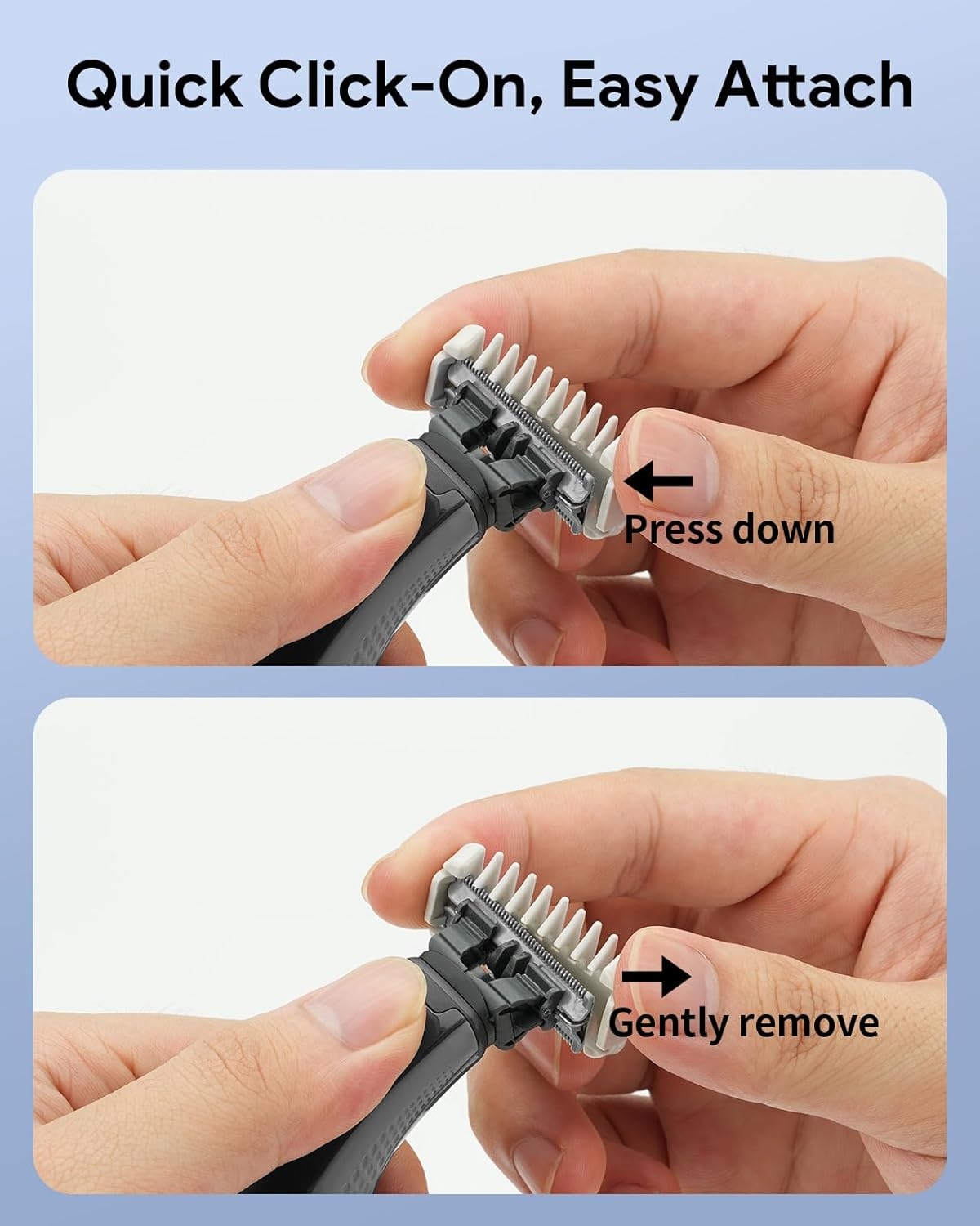 2Pcs Intimate Skin Protector & Body Comb 3mm Clogs Compatible For OneBlade QP2724/QP2824/QP2520/QP2630 Hybrid Trimmer Accessory