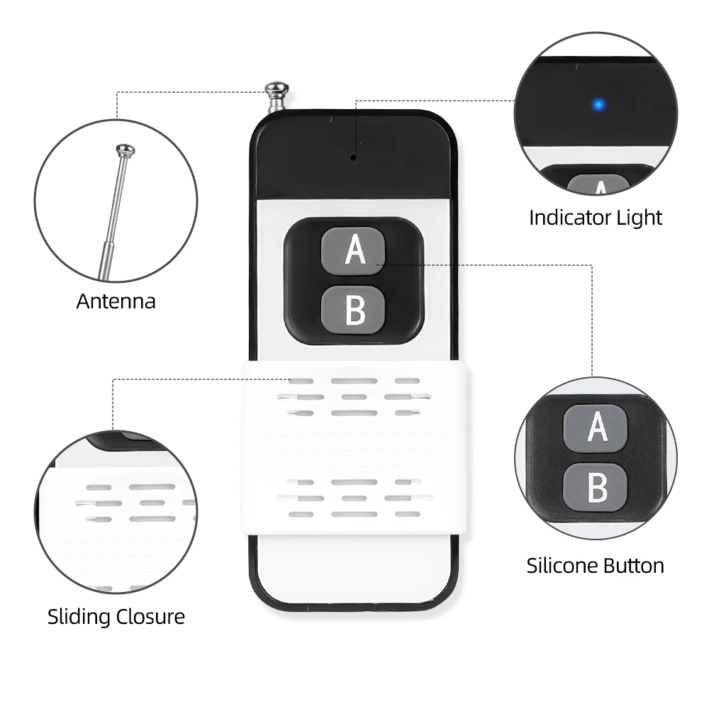 433Mhz 1000M Wireless Remote Control Smart 4 Key Learning Code Control Duplicator Rf Relay Transmitter for Universal Garage Door