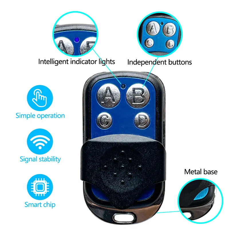 433MHz Wireless Remote Light Switch 16A RF Relay Receiver with 4-Key Timer Wall Panel Switch for LED Lighting Home Automation