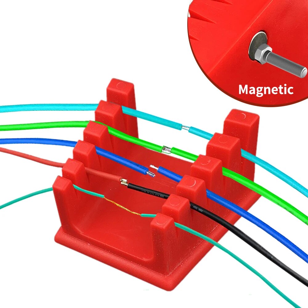 HZY ABS Welding Wire Fixture Soldering Wire Holder Cable Clamp Holder for 30AWG-12AWG Wire Welding Bench with 5 Gears