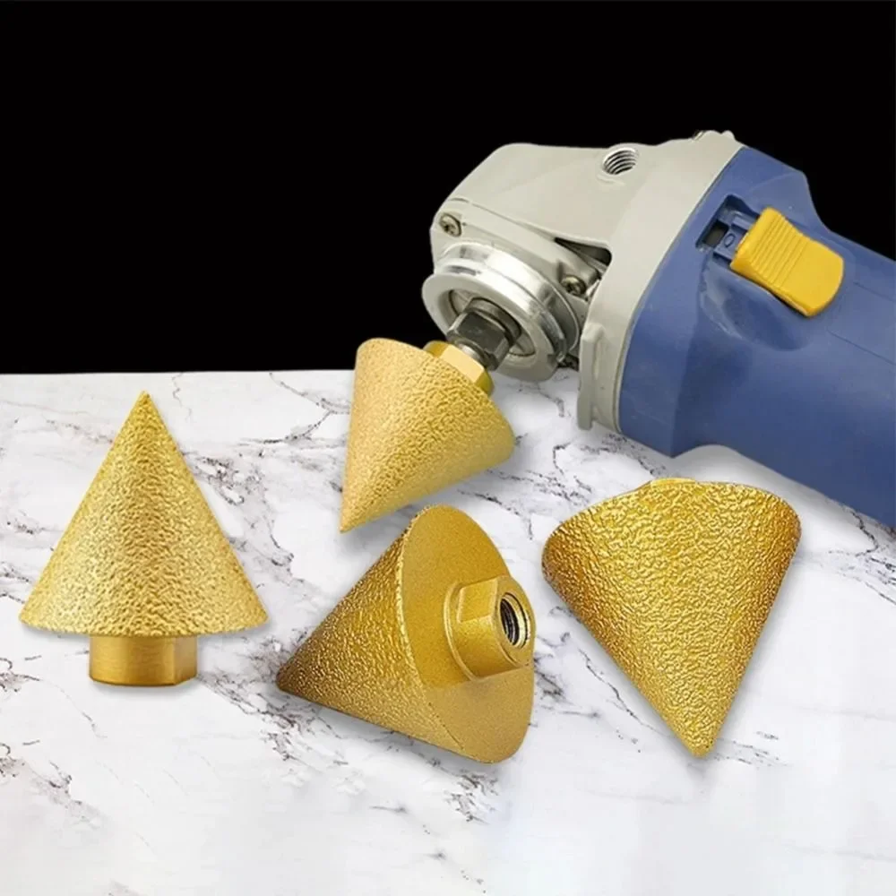 M14 Thread Diamond Beveling Chamfer Bit 38/50mm Cone Punching Expanding Drill Bit Grinding Wheel Ceramic Tile Chamferer