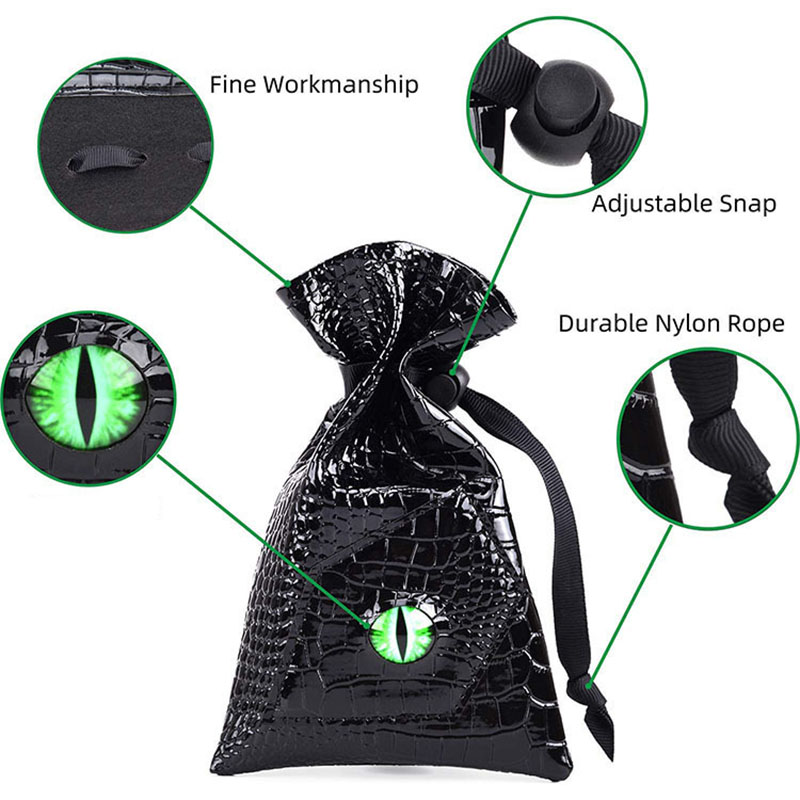 10*15 センチメートル巾着サイコロバッグ Pu レザー DND サイコロポーチタロットオラクルカード収納袋ギフトコインジュエリーアクセサリーサイコロバッグ