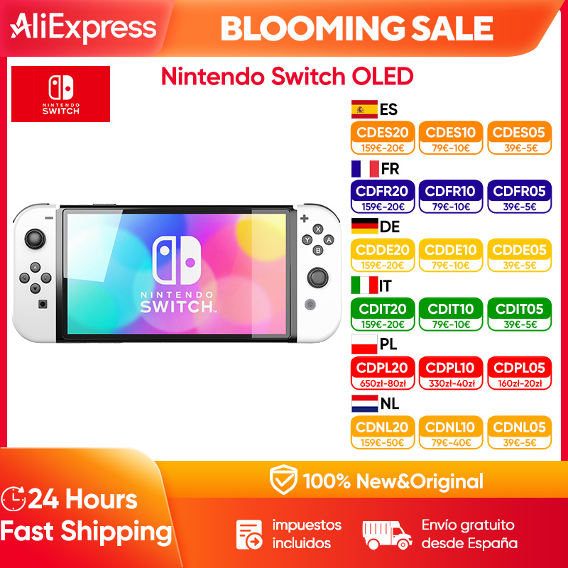 Nintendo Switch OLED-Modell, 7-Zoll-Bildschirm, Joy-Con-Griff, verbessertes Audio, verstellbare Konsole, stabiler TV-Modus, Videospiel