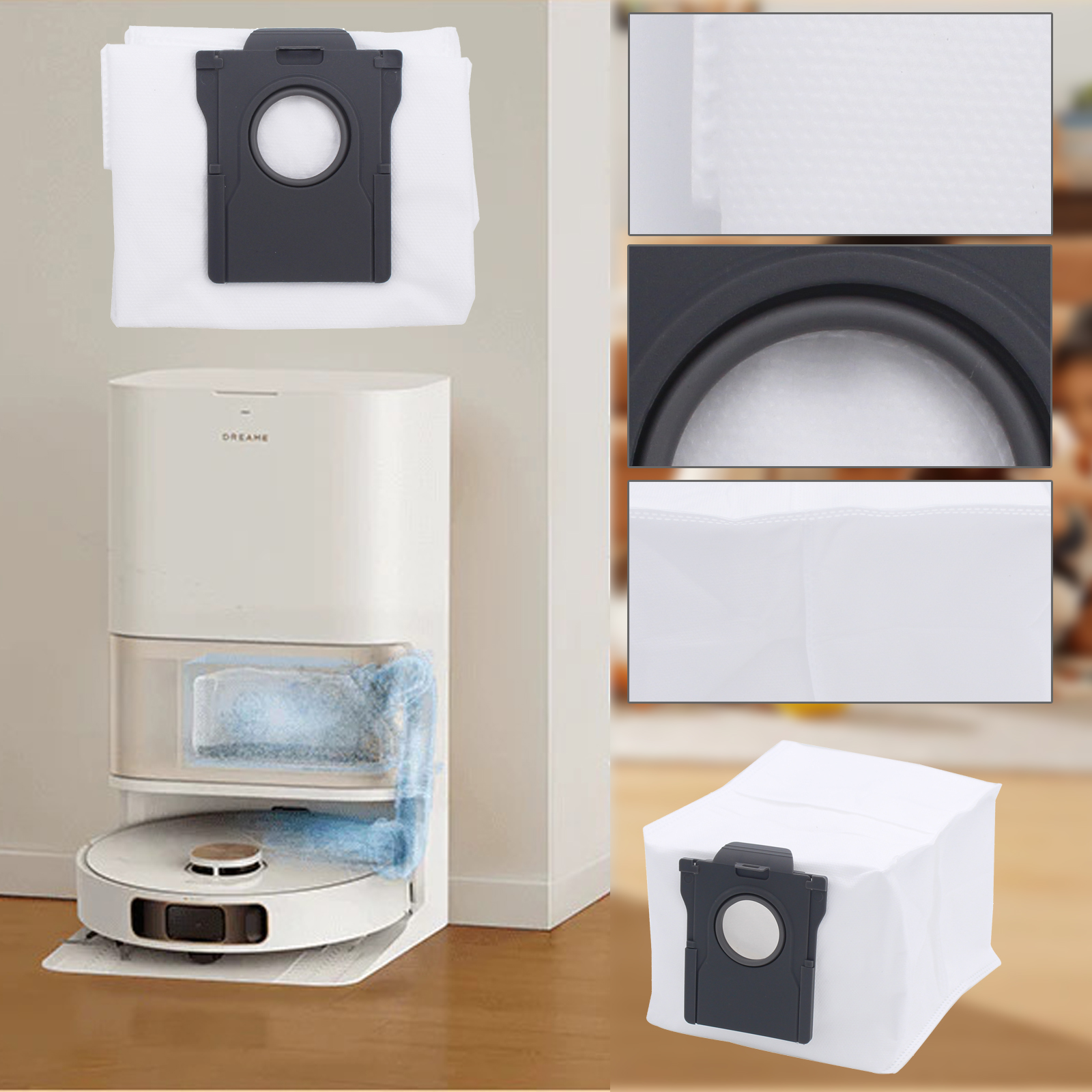 【Original 】Dust Collection Bag (3.2L) for Dreame L10s Pro Ultra/X40 Ultra/X50 Ultra/X30 Ultra/L10s Ultra Gen2/L40 Ultra(3-Pack)