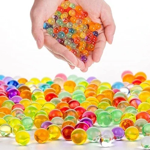 เจลลูก Blaster กระสุน Splat Gun ลูกปัดเติม 7-8 มม.ลูกบอล Bullet ใช้งานร่วมกับ Orbeez ปืนและ Splatter Ball Gun Blue Mix