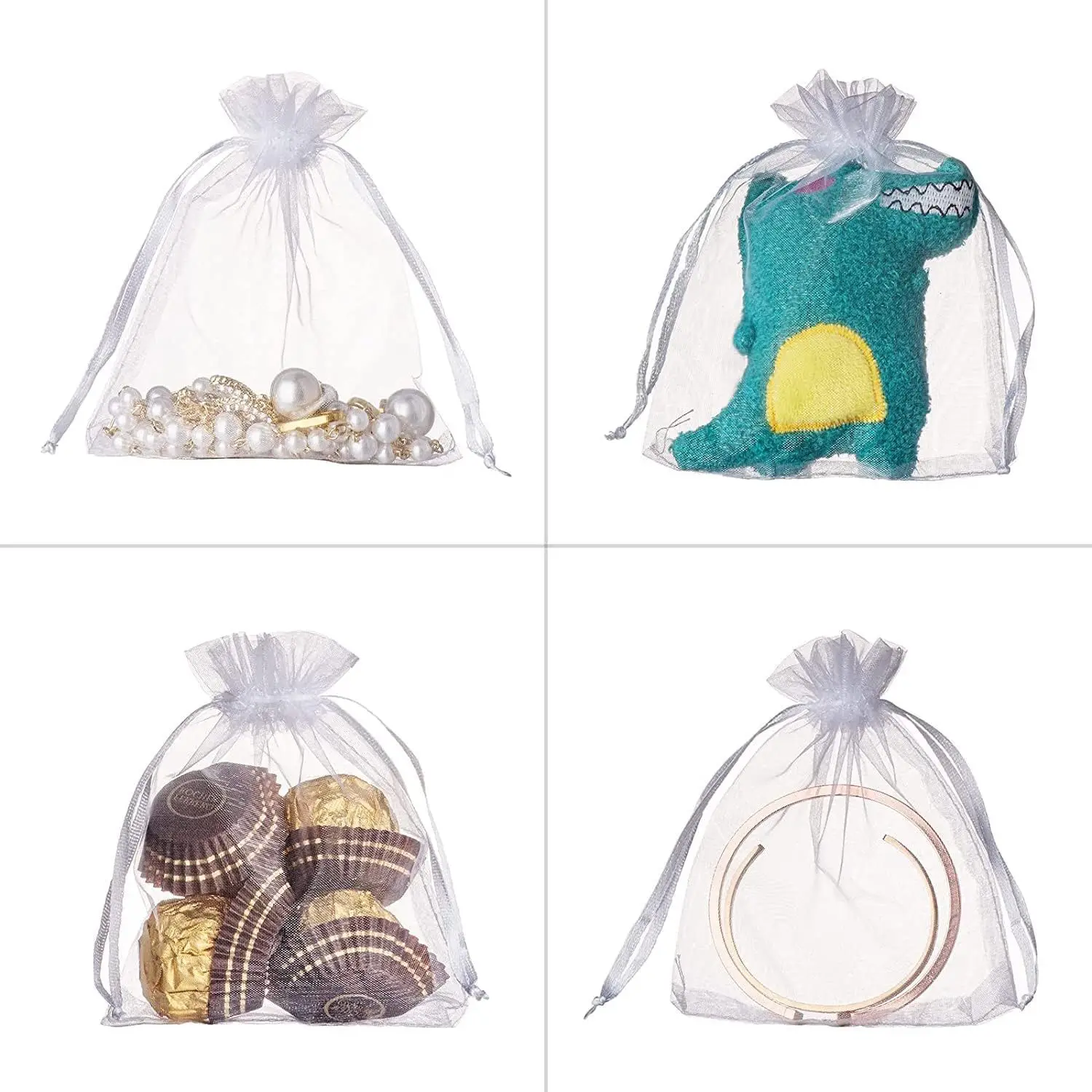 50PCS Sacchetti di protezione per frutta Sacchetti di rete da giardino anti-uccelli Borsa a rete per uva fragola Plante Copertura per rete per verdure Attrezzo da giardino