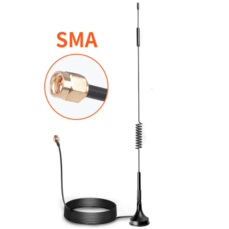 Antena SMA macho de alta ganancia 12dBi 2G 3G 4G, enrutador externo GSM de 700-2700MHz, amplificador de señal de antena magnética LTE