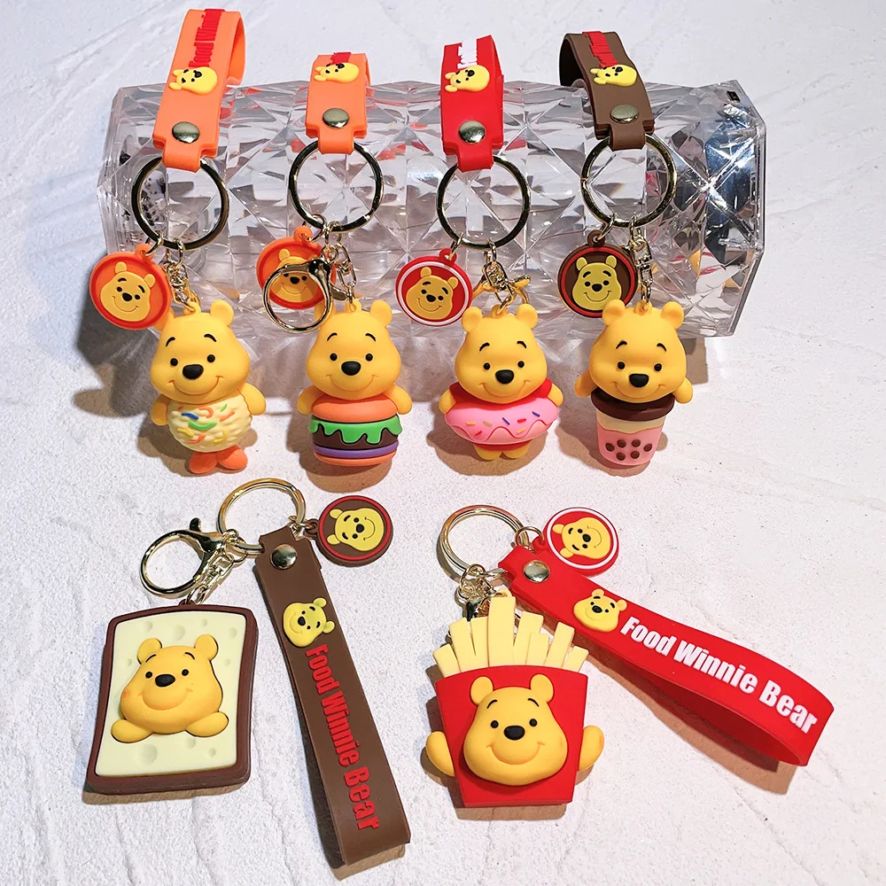 Disney Winnie Piglet Tigger Portachiavi Cartoon Anime Simpatico ciondolo per borsa per bambola Portachiavi per auto Accessori per ciondoli Piccolo regalo