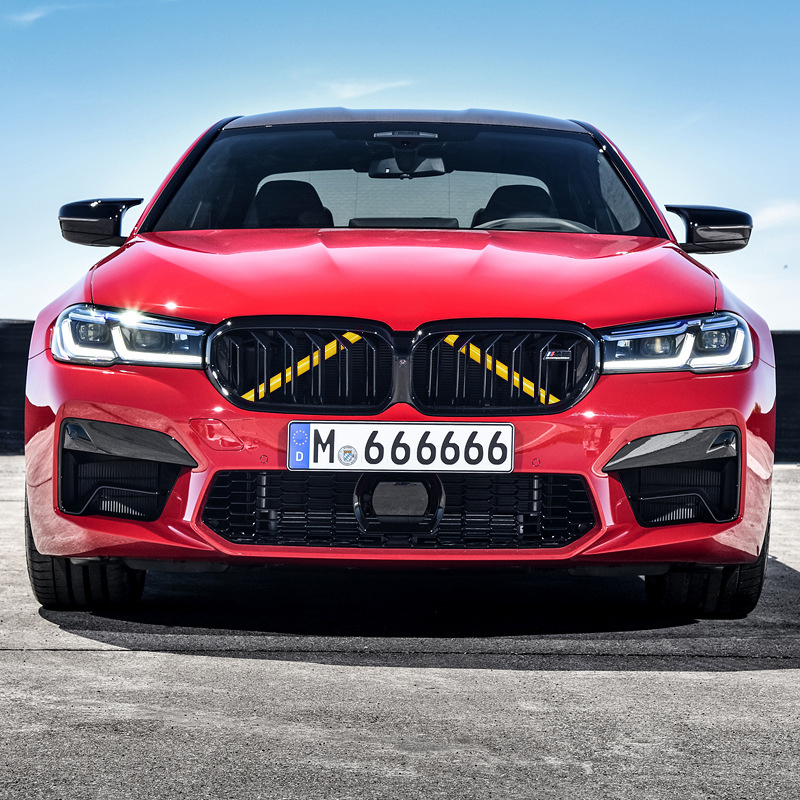 2Pcs Front Grille Trim Strips Cover Frame Stickers For BMW F10 E60 F20 F02 G20 1 2 3 4 5 6 7 Series Modified Grille Decoration