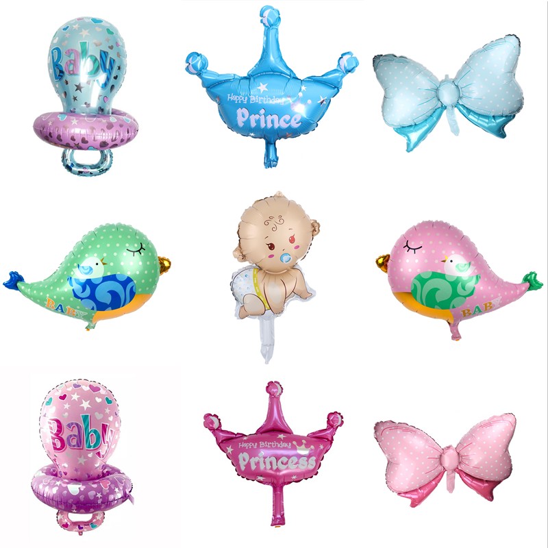 1 Pc Boy/Girl Birthday Party Balloon Large Pacifier Bow Tie Aluminum Film Globos Party Decoration Baby Shower Balloon Toy Gifts