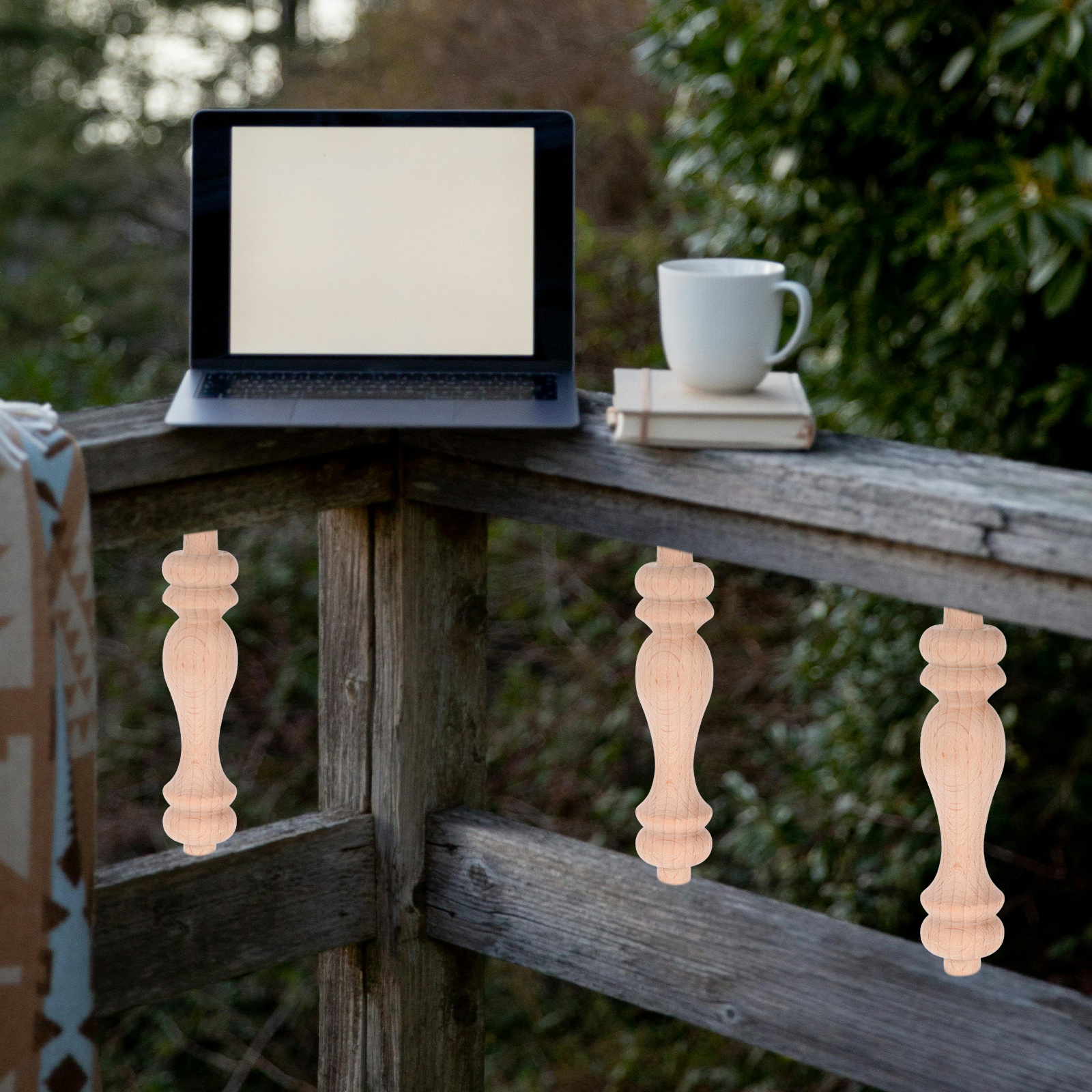 Baluster de cabaça de madeira sólida, 84mm, eixo decorativo inacabado para escada, reparo de móveis para casa, artesanato em madeira, faça você mesmo com 10 peças