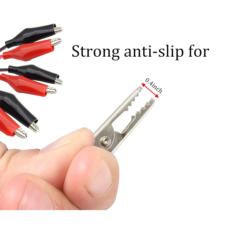 คลิปทดสอบจระเข้ CLAMP USB ชายและหญิงซ็อกเก็ตทดสอบ Connector แหล่งจ่ายไฟอะแดปเตอร์สายไฟ 50 ซม.สีแดงสีดํา