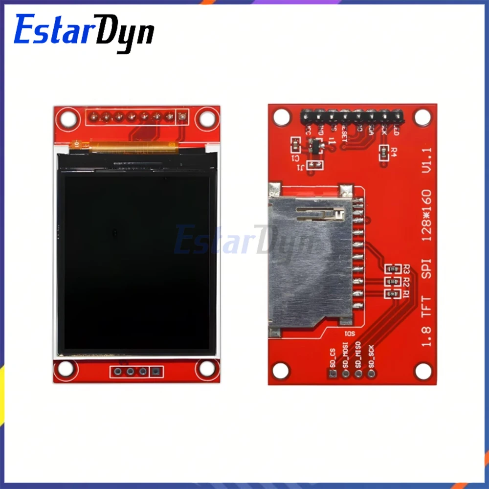 1.8 "ST7735S TFT LCD Display 128x160 SPI 3.3V/5V para Arduino Raspberry Pi ESP32 MicroPython Smart Home IoT