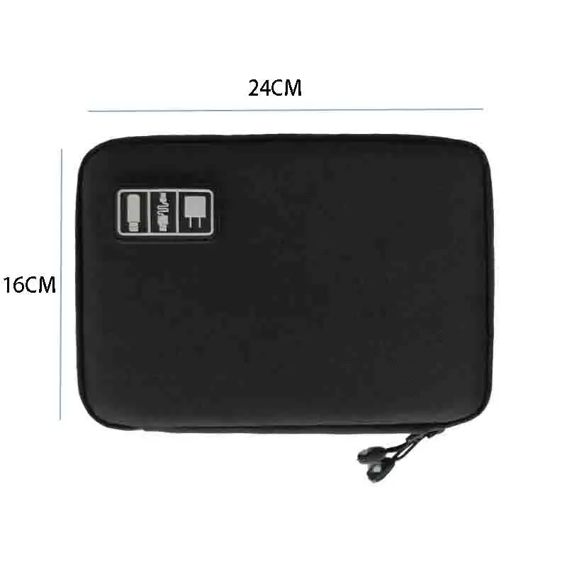 1-2PCS กระเป๋ากันน้ําหูฟังข้อมูลมือถือกระเป๋าเก็บสายเคเบิลกระเป๋าเก็บดิจิตอล Charger อุปกรณ์เสริมกระเป๋า