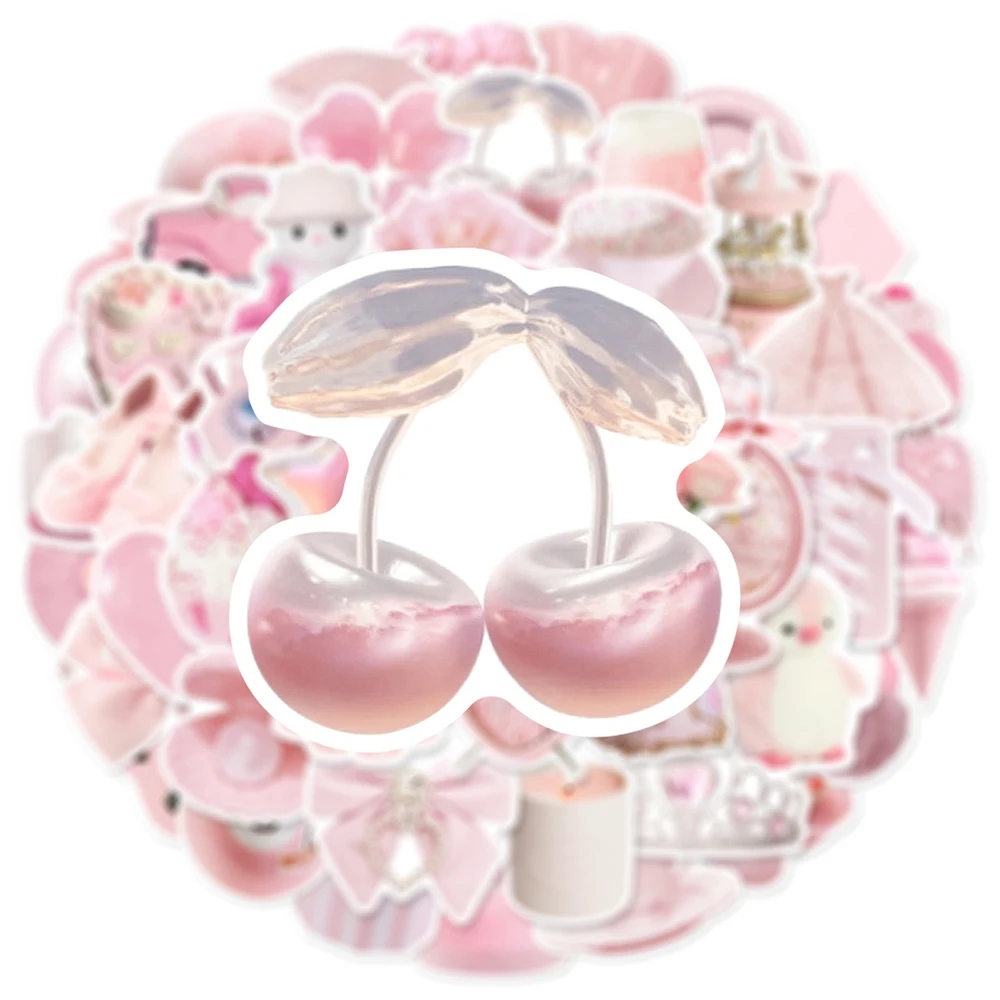 10/30/50 個ピンク少女漫画ステッカーインスタイルかわいいデカール装飾落書きおもちゃ DIY ノートブック電話スーツケースバイク冷蔵庫