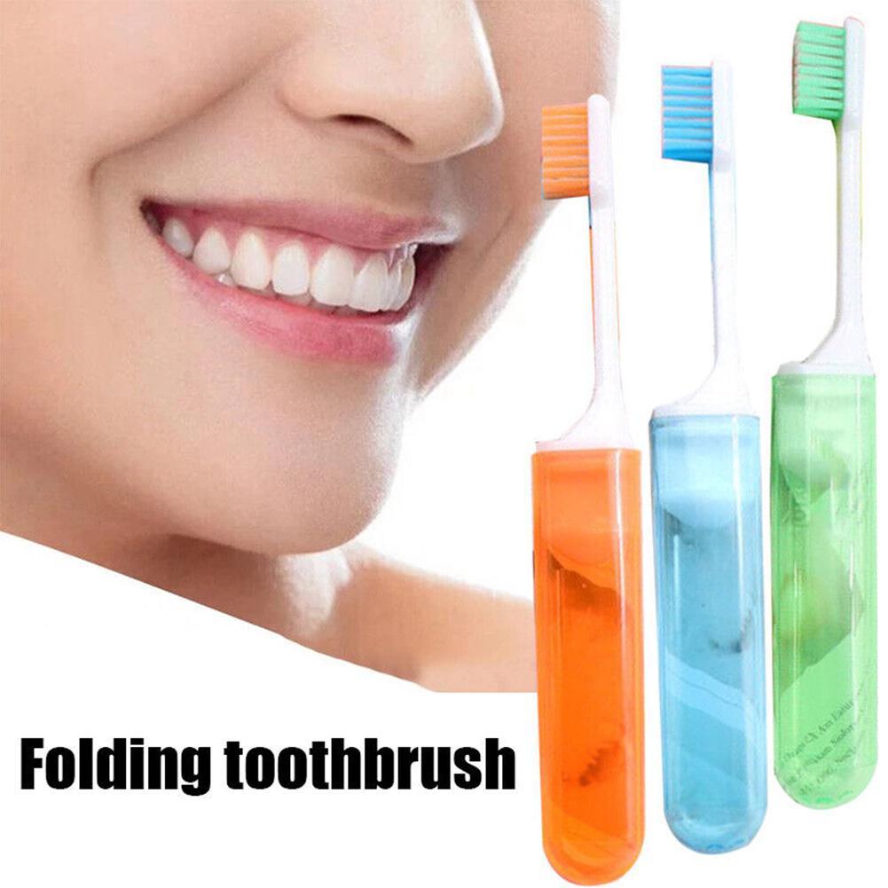 Portable Folding Toothbrush Super Soft Bristle Travelling Travel Outdoor Take To Camping Easy Toothbrush Fold Hiking Teethbrush