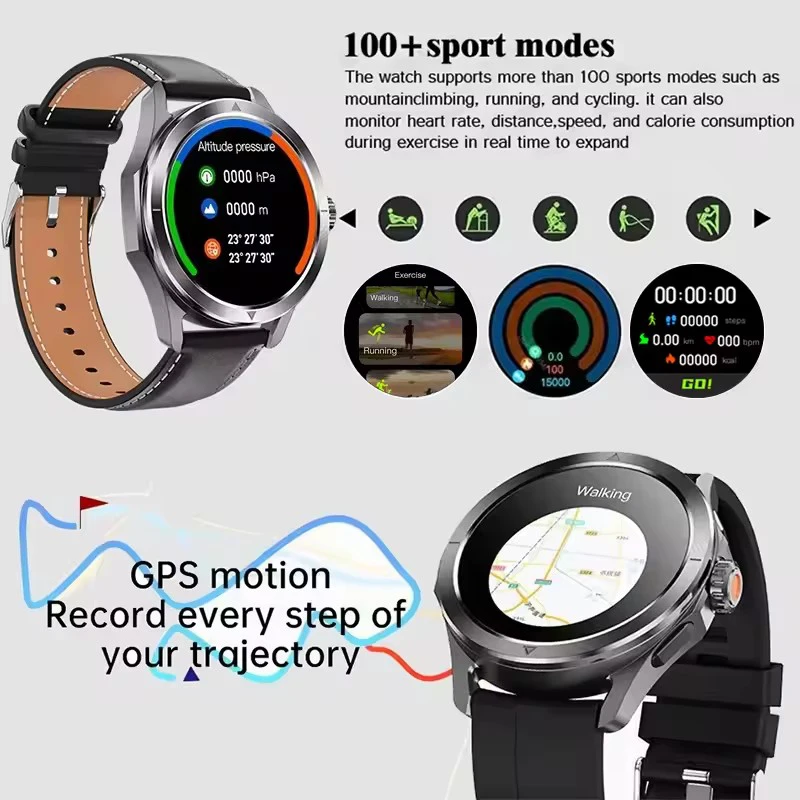 2025, neue S4 Ultra Outdoor-Sport-Smartwatch für Herren, AMOLED-Bildschirm, NFC, GPS, Kompass, Herzfrequenz, wasserdicht, Bluetooth-Anruf, Smartwatch