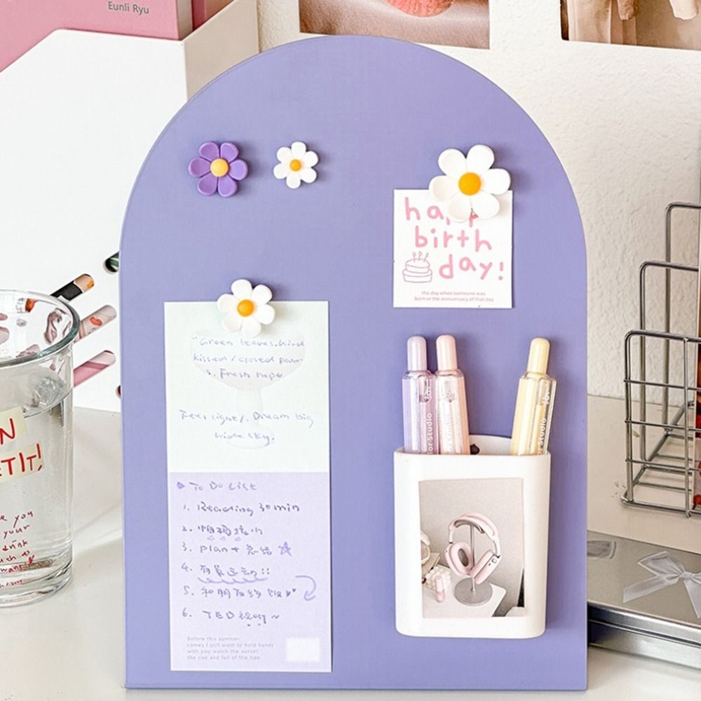 Creative Large Capacity Desktop Message Board Vertical Curved Storage Board Note Board Office Home Desktop Ornament