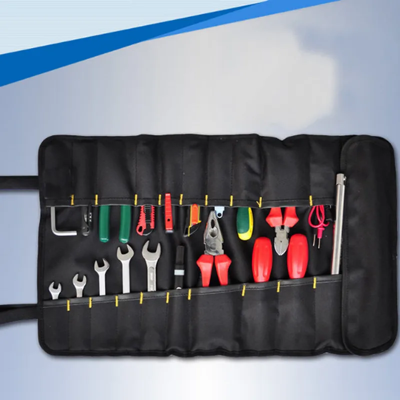 Multifunctionผ้าOxfordประแจกระเป๋าพับTool Roll-Upกระเป๋าเก็บกระเป๋าแบบพกพาเครื่องมือกระเป๋าผู้ถือOrganizer MJ710