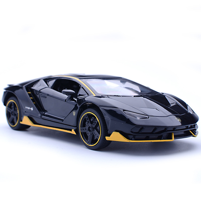 1:32 LP770-4 Diecast Alloy Car Model Toy For Boys Collection Level Spray Painting  Rebound Power Engine Sound With Lights