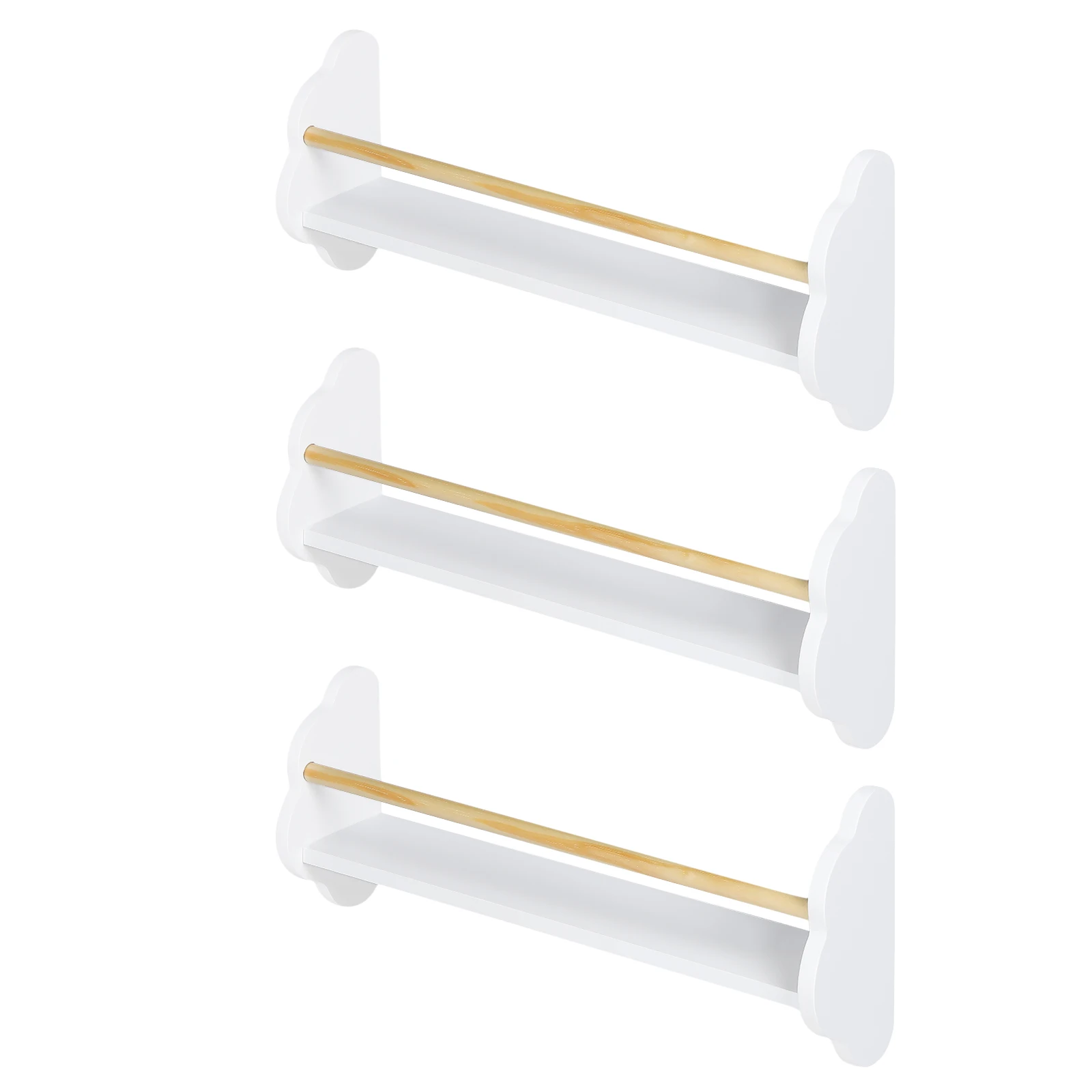 WOLTU 3 pz/set Bianco Per Bambini Scaffali Da Parete Librerie Per Bambini Scaffale Libro di Stoccaggio per Sala Giochi Camera Del Bambino Organizzatore Complementi Arredo Casa