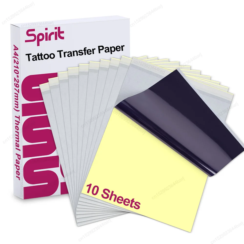 Papel térmico para máquina de transferencia de tatuajes, tamaño A4, 10 hojas
