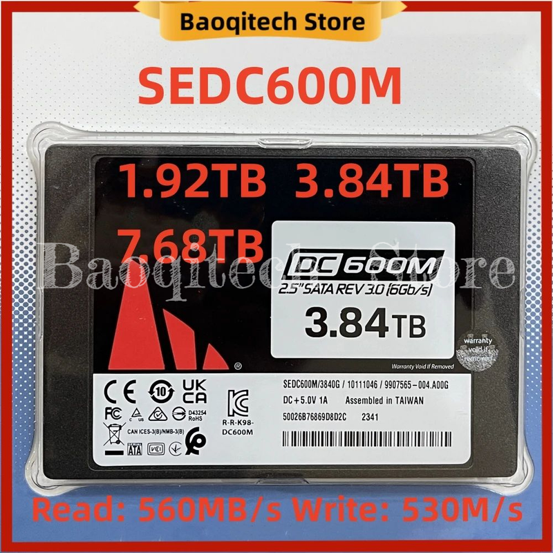 NEUES SSD DC600M 960 GB 1,92 T 3,84 T 7,68 T SATA 3 2,5 "6 Gbit/s FÜR Kingston SEDC600M Solid-State-Laufwerk in Enterprise-Grade