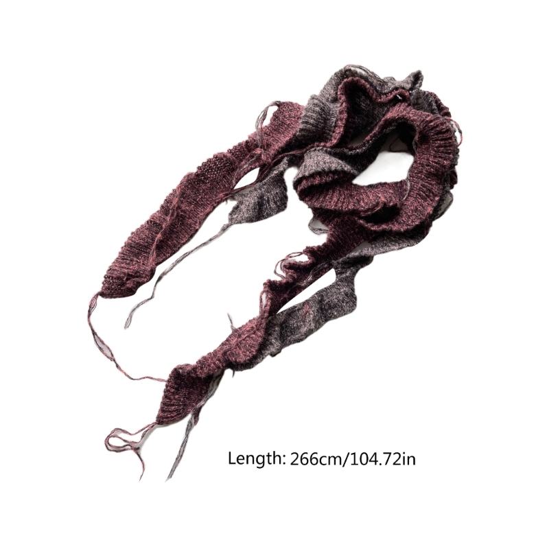 Y166 Damen dünner Schal, dünner Halsband-Gürtel, Volant, langer Krawattenschal, Taschengriff-Verpackung