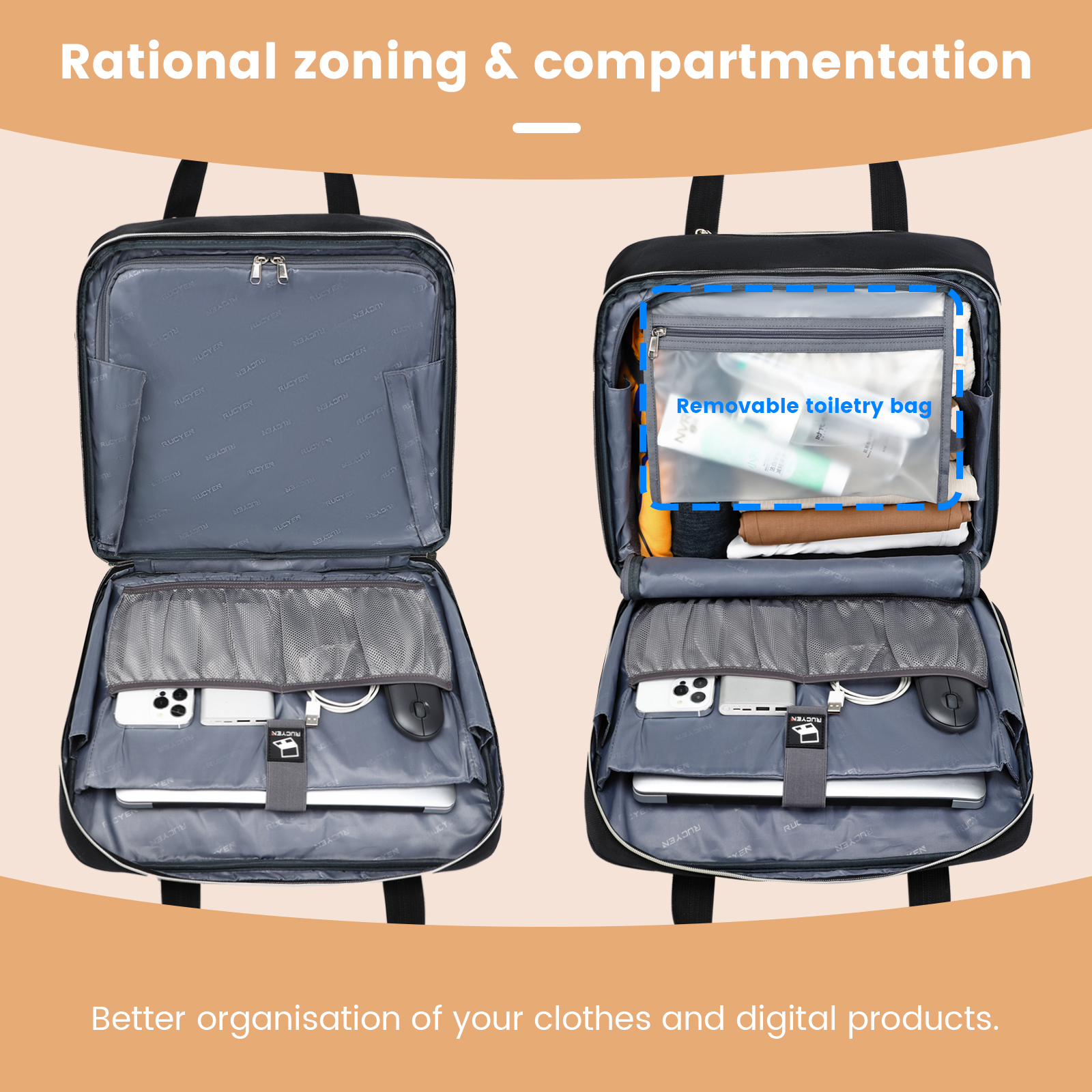 Чемодан ручной для деловых поездок, чемодан на колесах для мужчин