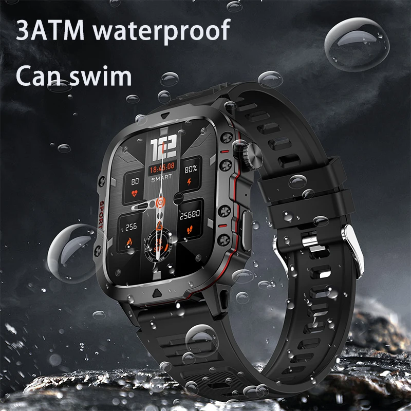 2024 neue Robuste Militärische GPS Smart Uhr Männer AMOLED HD Bildschirm Herzfrequenz Bluetooth Anruf Wasserdichte Outdoor SmartWatch Für Xiaomi