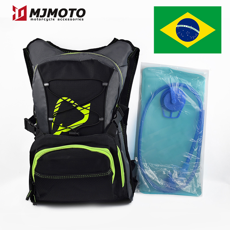 2024 novo pacote de hidratação da motocicleta grande capacidade motocross mochila água malha respirável moto bicicleta toolkit reflexivo preto