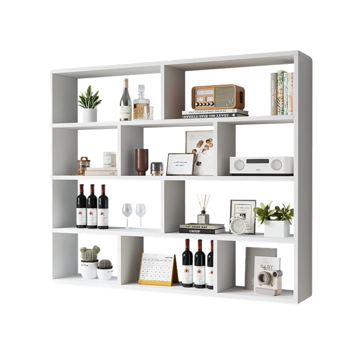 Luxuriöser moderner Weinschrank mit Display, mobiler Keller-Aufbewahrung, Weinschrank, Kaffeeschrank, italienisches Holz, Armadi Aperti-Möbel
