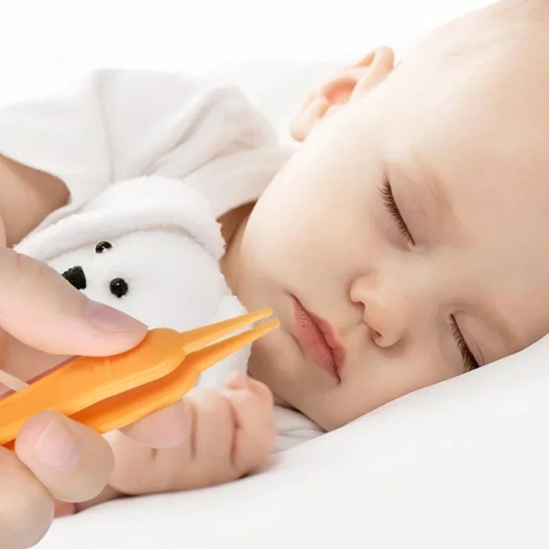 Pęseta do nosa dla niemowląt Pęseta do czyszczenia nosa dla niemowląt Okrągła główka Baby Nose Booger Picker Narzędzie do czyszczenia uszu Narzędzie do usuwania woskowiny z uszu