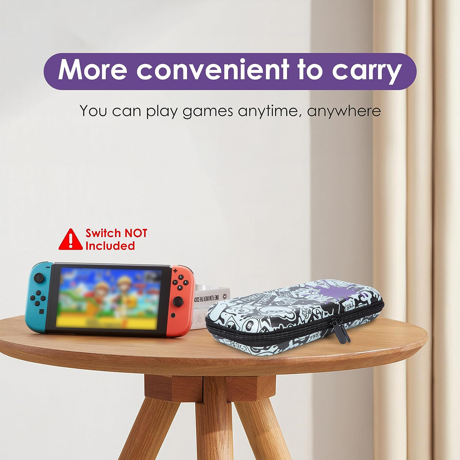 Draagtas Compatibel Met Nintendo Switch-Oled Model, Lichtgewicht Waterdichte Beschermende Opslag Pouch