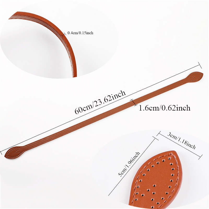 2Pcs Tasche Gürtel Abnehmbare PU Leder Griff Dame Schulter Tasche DIY Ersatz Zubehör Handtasche Band Griff Strap Band 61cm