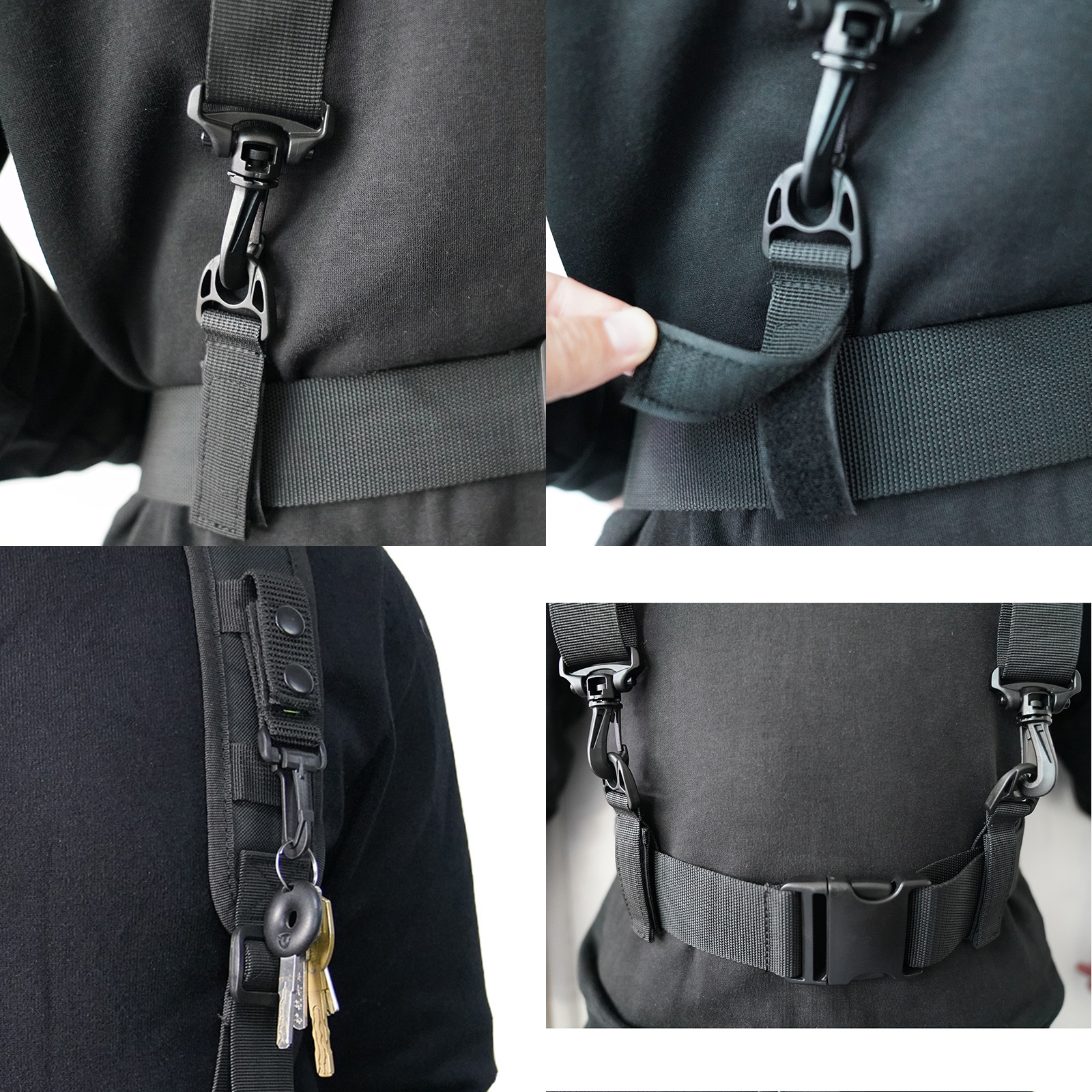 Kunn Tactische Gereedschapsgordelbretels Voor Heren, Duurzaam Gordelharnas Met Accessoires