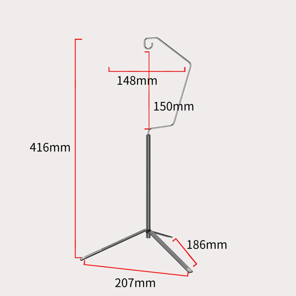 TARKA-soporte de linterna ultraligero, soporte de luz de mesa, colgador de luz portátil desmontable, iluminación turística al aire libre, perchas de linterna